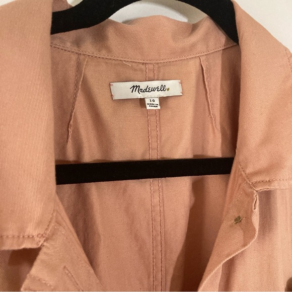 Madewell Wide Leg Utility Jumpsuit, Coral, size 10 - Picture 5 of 9